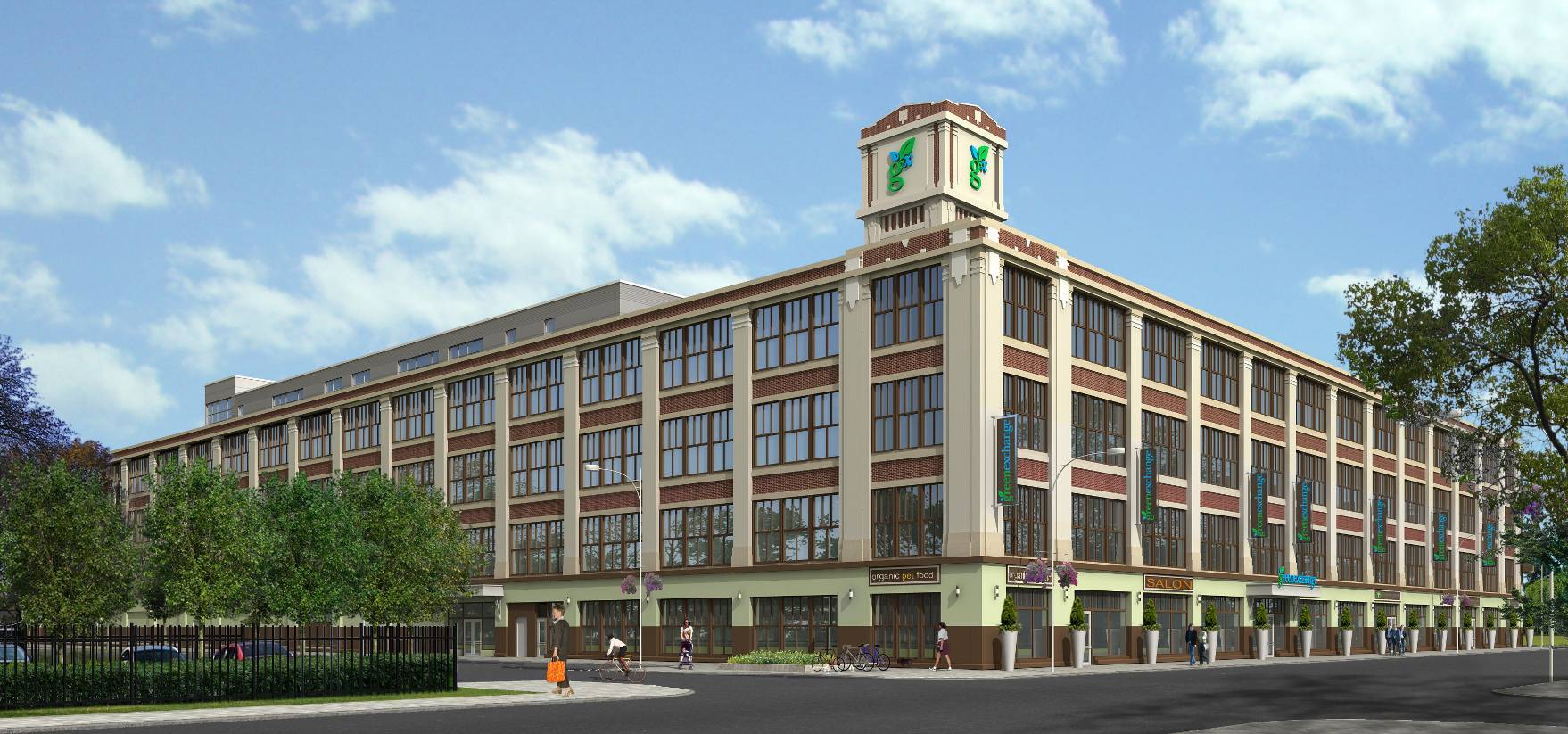 Leed Gold Certified office conversion project of an historic factory loft structure. A 2-story Exhibition Space and Penthouse office level was added to this 4-story masonry and concrete structure. The building is home to Coyote Logistics Corporate Headquarters and many other small businesses.