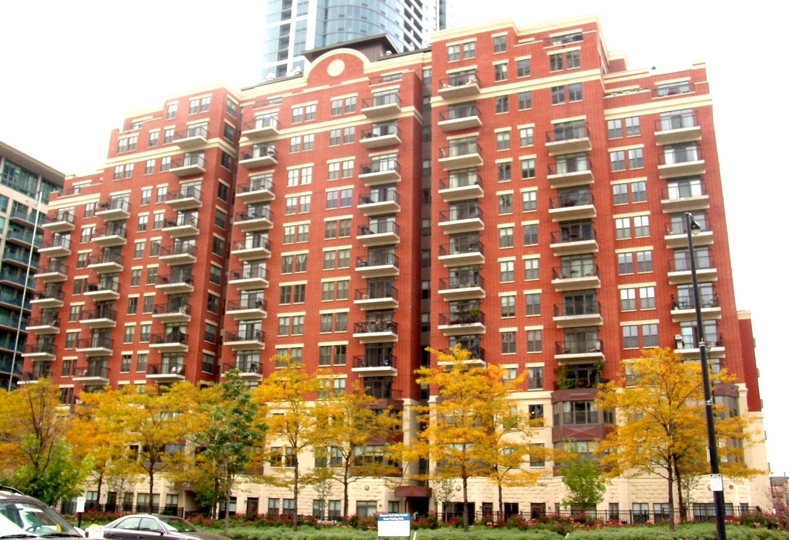 New construction 14-story precast concrete structure with amenity spaces, large roof terrace and balconies on deep caisson foundations. Tallest precast building in Chicago.