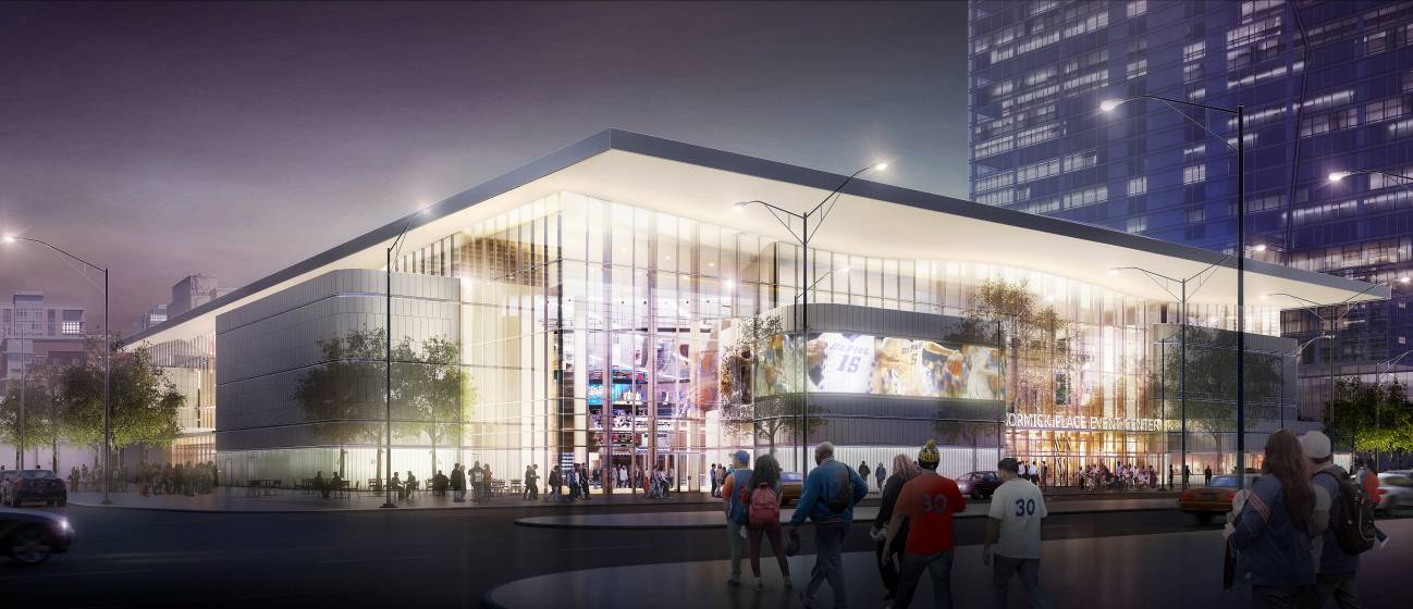 Proposed MPEA/DePaul University Event Center/Basketball Arena at McCormick Place Campus.