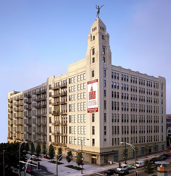 Complete renovation and condo conversion of this historic 7-story concrete structure including large new courtyard cut-outs and 2-story interior parking with full floor in-fill addition.