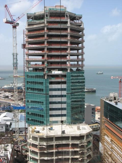 Twin Tower office development for Government Services office in Trinidad and Tobago. The towers were designed for high-seismic zones that include redundant structural later system design.